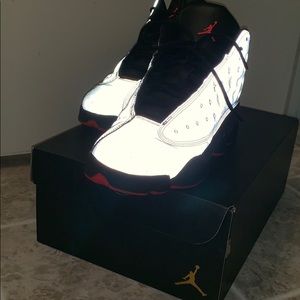 Jordan 13 infrared Black, red. Size 7Y